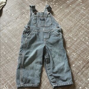 OshKosh B'gosh Blue and White Striped Overalls